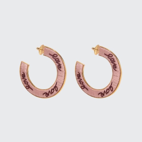 Mignonne Gavigan Jewelry - NWT Mignonne Gavigan "LOVE" Hoop Earrings